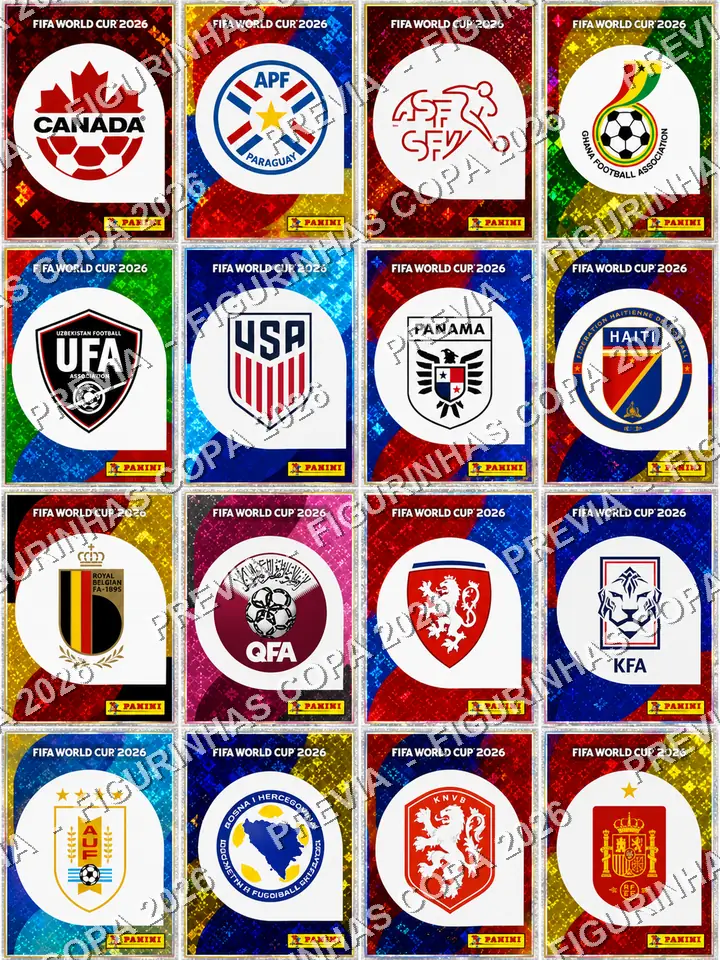 Prévia das figurinhas da Copa 2026